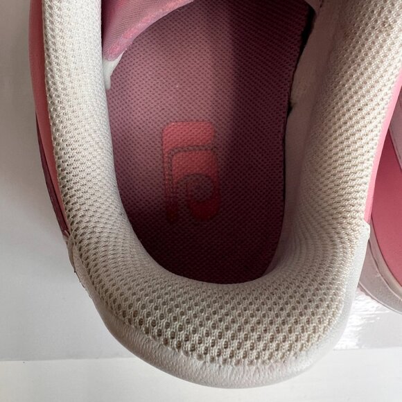 Vintage Nike Women Shoe 10.5 Air Force One Swoosh Low Lace Sneaker Pink Core Go - Picture 9 of 14